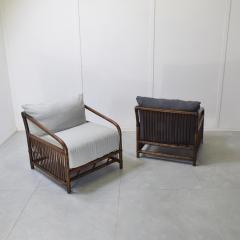  Vivai del Sud Vivai del Sud bamboo rattan armchairs 1960s  - 4395201