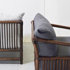  Vivai del Sud Vivai del Sud bamboo rattan armchairs 1960s  - 4395203