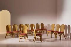  Vivai del Sud Vivai del Sud set of twelve bamboo dining chairs Italy 1970s - 3670414