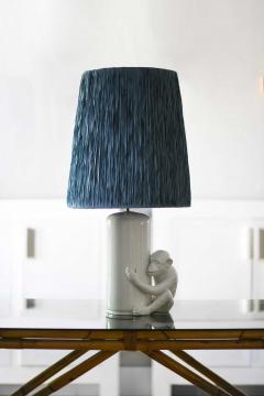  Vivai del Sud Vivai del Sud table lamp in white glazed ceramic with monkey shaped sculpture - 3343665