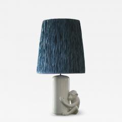  Vivai del Sud Vivai del Sud table lamp in white glazed ceramic with monkey shaped sculpture - 4428074