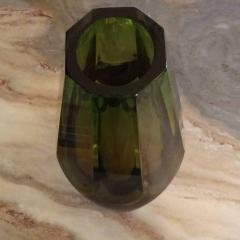  Vivarini Late 20th Century Green Faceted Murano Glass Vase by Vivarini - 1696687
