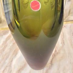  Vivarini Late 20th Century Green Faceted Murano Glass Vase by Vivarini - 1696690
