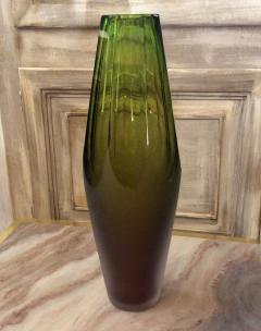  Vivarini Late 20th Century Green Faceted Murano Glass Vase by Vivarini - 1696692