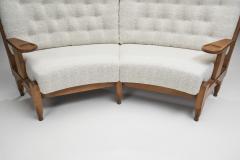  Votre Maison Guillerme et Chambron Oak Angular Sofa for Votre Maison France 1960s - 4242609