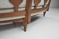  Votre Maison Guillerme et Chambron Oak Angular Sofa for Votre Maison France 1960s - 4242613
