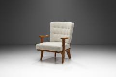  Votre Maison Guillerme et Chambron Oak Lounge Chair with Boucl Cushions for Votre Maison - 3141320