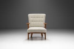  Votre Maison Guillerme et Chambron Oak Lounge Chair with Boucl Cushions for Votre Maison - 3141321
