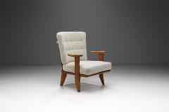  Votre Maison Guillerme et Chambron Oak Lounge Chair with Boucl Cushions for Votre Maison - 3141322