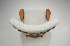  Votre Maison Guillerme et Chambron Oak Lounge Chair with Boucl Cushions for Votre Maison - 3141325