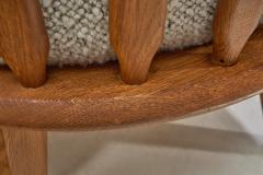  Votre Maison Guillerme et Chambron Oak Lounge Chair with Boucl Cushions for Votre Maison - 3141328