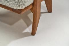  Votre Maison Guillerme et Chambron Oak Lounge Chair with Boucl Cushions for Votre Maison - 3141330