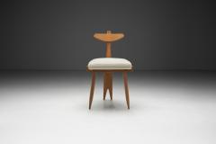  Votre Maison Guillerme et Chambron Oak Tripod Stool for Votre Maison France ca 1950s - 4242322