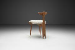  Votre Maison Guillerme et Chambron Oak Tripod Stool for Votre Maison France ca 1950s - 4242325