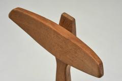  Votre Maison Guillerme et Chambron Oak Tripod Stool for Votre Maison France ca 1950s - 4242329