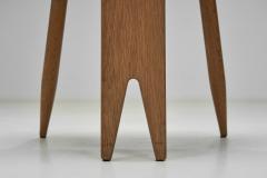  Votre Maison Guillerme et Chambron Oak Tripod Stool for Votre Maison France ca 1950s - 4242332