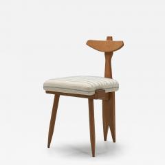  Votre Maison Guillerme et Chambron Oak Tripod Stool for Votre Maison France ca 1950s - 4247176