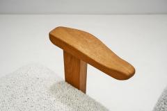  Votre Maison Guillerme et Chambron Sculpted Oak Lounge Chair for Votre Maison France 1950s - 4245230