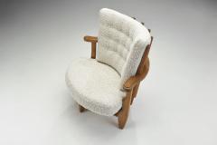  Votre Maison Guillerme et Chambron Sculptural Oak Chair for Votre Maison France 1950s - 4242378