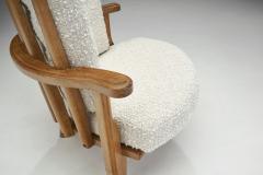  Votre Maison Guillerme et Chambron Sculptural Oak Chair for Votre Maison France 1950s - 4242381