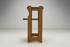  Votre Maison Pair of Guillerme et Chambron Oak Bedside Tables France Mid 20th Century - 4398947