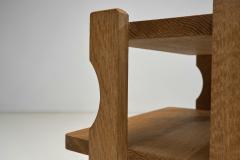  Votre Maison Pair of Guillerme et Chambron Oak Bedside Tables France Mid 20th Century - 4398951