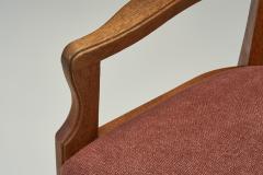  Votre Maison Pair of Oak Armchairs by Guillerme et Chambron France Mid 20th Century - 4294650