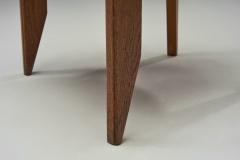  Votre Maison Pair of Oak Armchairs by Guillerme et Chambron France Mid 20th Century - 4294652
