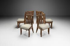  Votre Maison Set of Six Oak Dining Chairs by Guillerme et Chambron France 20th Century - 4216603
