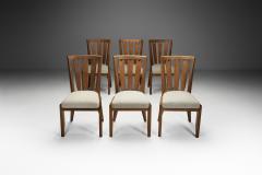  Votre Maison Set of Six Oak Dining Chairs by Guillerme et Chambron France 20th Century - 4216604