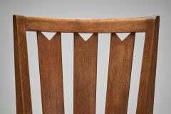  Votre Maison Set of Six Oak Dining Chairs by Guillerme et Chambron France 20th Century - 4216606