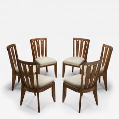  Votre Maison Set of Six Oak Dining Chairs by Guillerme et Chambron France 20th Century - 4217371