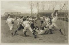  W H Overend 1891 Football Match and Association Game Photogravure after W H Overend - 3751573