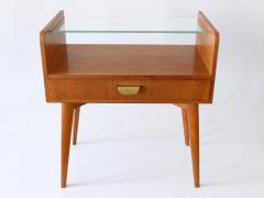  WK M bel Set of Two Mid Century Modern Walnut Nightstands by WK M bel Germany 1950s - 2963579