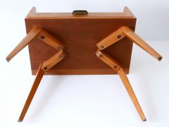  WK M bel Set of Two Mid Century Modern Walnut Nightstands by WK M bel Germany 1950s - 2963585