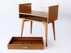  WK M bel Set of Two Mid Century Modern Walnut Nightstands by WK M bel Germany 1950s - 2963587