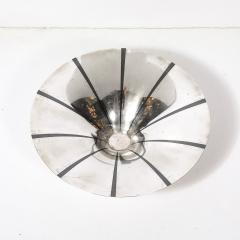 WMF Ikora Art Deco WMF Ikora Textural Silver Plated Bowl W Jet Black Linear Detailing - 4403529