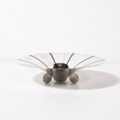  WMF Ikora Art Deco WMF Ikora Textural Silver Plated Bowl W Jet Black Linear Detailing - 4403533