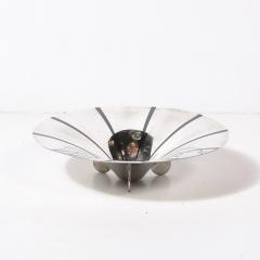  WMF Ikora Art Deco WMF Ikora Textural Silver Plated Bowl W Jet Black Linear Detailing - 4403536