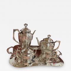  WMF W rttembergische Metallwarenfabrik W M F Art Nouveau Silver Tea and Coffee Set Jugendstil by WMF - 1923623