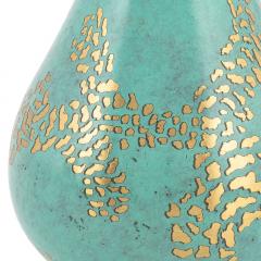  WMF W rttembergische Metallwarenfabrik W M F Magnificent Art Deco Vase in Verdigris and Polished Bronze by WMF IKORA - 3418038