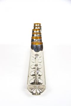  WMF W rttembergische Metallwarenfabrik W M F Set of 6 Art Nouveau Goblets by WMF Gilt Liquor Set Germany circa 1910 - 4255991