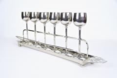  WMF W rttembergische Metallwarenfabrik W M F Set of 6 Art Nouveau Goblets by WMF Gilt Liquor Set Germany circa 1910 - 4255995
