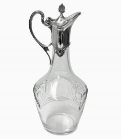  WMF W rttembergische Metallwarenfabrik W M F WMF Art Nouveau cut glass and silverplate Liqueur Set C 1900 - 2785194