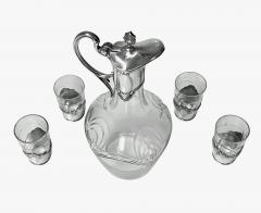  WMF W rttembergische Metallwarenfabrik W M F WMF Art Nouveau cut glass and silverplate Liqueur Set C 1900 - 2785196