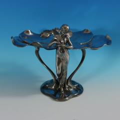  WMF W rttembergische Metallwarenfabrik W M F WMF Fairy With Dove Lily Visiting Card Tray - 3405071