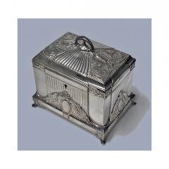  WMF WMF Jugendstil Secessionist Silver Plate Jewelry Box Germany C 1900 - 95537