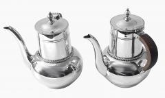  Wakely Wheeler Antique Silver bachelors caf au lait pair London 1913 Wakely and Wheeler - 3859308