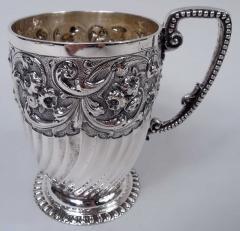  Wakely Wheeler English Victorian Classical Sterling Silver Baby Cup 1893 - 4542963