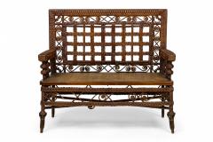  Wakerfield Rattan 3 Piece Wicker Scroll and Lattice Design Seating Set with Floral Cushions - 2799433